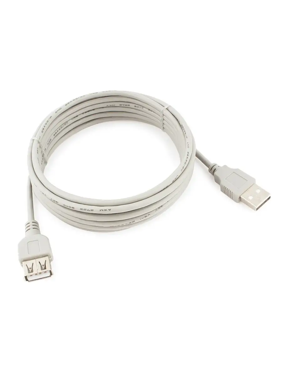 Кабель Gembird USB 2.0 AM/AF, пакет, 3.0 м CC-USB2-AMAF-10 CC-USB2-AMAF-10