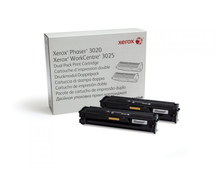 Картридж Xerox лазерный черный x2упак. (3000стр.) для Xerox Ph 3020/WC 3025 106R03048 106R03048