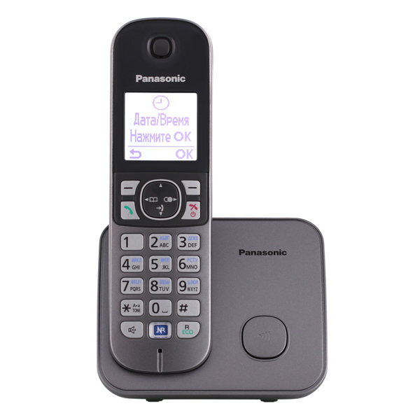 Телефон Dect Panasonic KX-TG6811RUM серый металлик KX-TG6811RUM