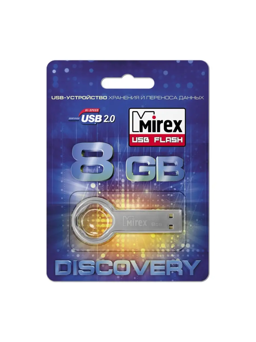 Флеш накопитель Mirex 13600-DVRROK08 8GB,Round Key,USB 2.0 13600-DVRROK08 13600-DVRROK08