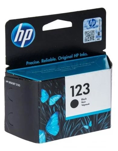 Картридж струйный HP 123 черный для HP DJ 2130 (120стр.) F6V17AE F6V17AE