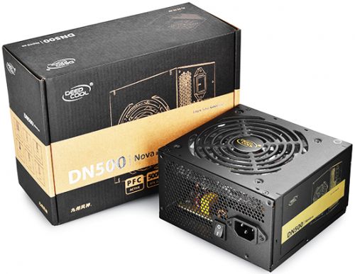 Блок питания DEEPCOOL Nova DN500 80+ (ATX 2.31, 500W, PWM 120mm fan, 80 PLUS, Active PFC, 5*SATA) RET DN500 DN500