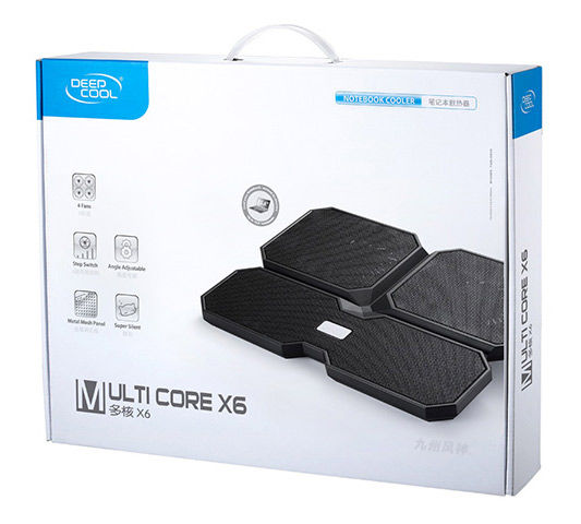 Подставка DEEPCOOL для ноутбука Deepcool MULTI CORE X6 15.6"380x295x24мм 24дБ 2xUSB 4x 900г черный MULTICOREX6 MULTICOREX6 #3