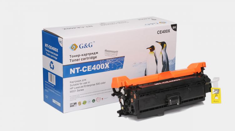 Тонер-картридж G&G черный для HP LaserJet Enterprise 500 color M551 (11000стр) NT-CE400X NT-CE400X