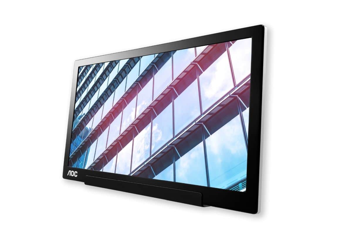 Монитор AOC 39,6 cm (15.6") 16:9 1920х1080(FHD) IPS, nonGLARE, Нет, 220 cd/m, H160°/V160°, 700:1, 100M:1, 262000 цветов, 5ms, VGA, HDMI, USB-Hub, Tilt, 3Y, Серебристый, Черный I1601P I1601P