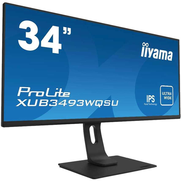 Монитор IIYAMA 34'' ProLite 3440x1440@75Гц IPS LED 21:9 4ms 2*HDMI DP 2*USB3.0 80M:1 1000:1 178/178 400cd HAS Tilt Swivel Speakers Black XUB3493WQSU-B1 XUB3493WQSU-B1 #3