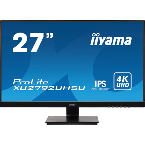 Монитор IIYAMA 27" черный IPS LED 16:9 DVI HDMI M/M матовая 300cd 178гр/178гр 3840x2160 DisplayP XU2792UHSU-B1 XU2792UHSU-B1