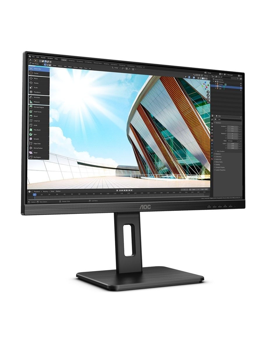 Монитор AOC 27" 3840x2160 60Гц IPS WLED 16:9 4ms HDMI DP 4*USB 3.2 1000:1 50M:1 178/178 350cd HAS Pivot Swivel Tilt Speakers Black U27P2 U27P2 #1