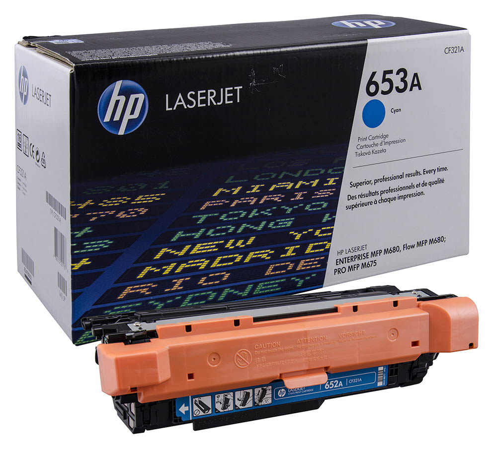 Картридж HP 653A для Color LaserJet Enterprise M680dn/M680 , синий, 16500 стр (CF321A) CF321A