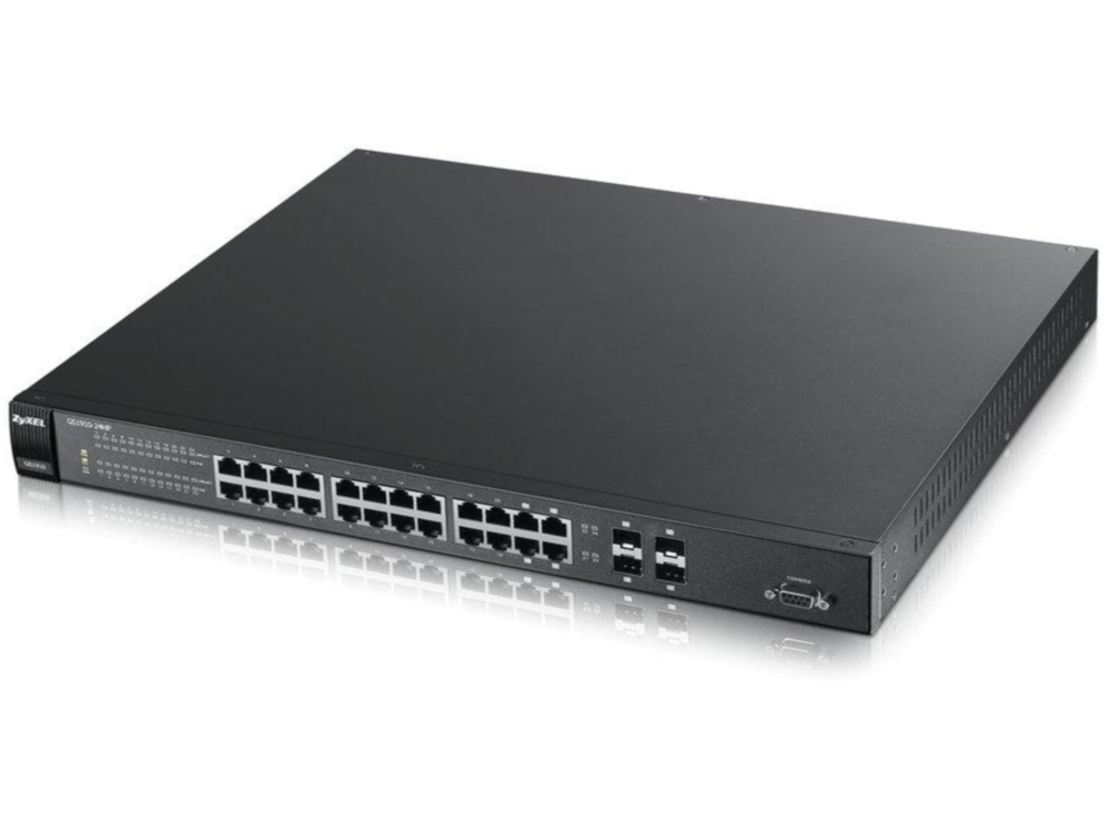 Коммутатор ZYXEL интеллектуальный 24 Gigabit Ethernet, 4 совмещены с SFP-слотами  и 2 слота 10G SFP+ XGS1910-24 XGS1910-24