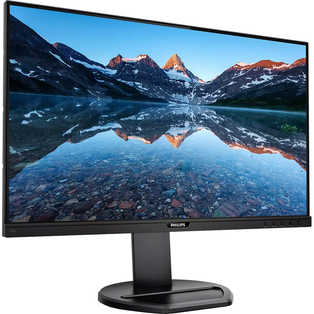 Монитор Philips 23.8" 243B9 черный IPS LED 16:9 HDMI M/M матовая HAS Pivot 250cd 178гр/178гр 1920x1080 75Hz VGA DP FHD USB 243B9 (00/01) 243B9 (00/01)