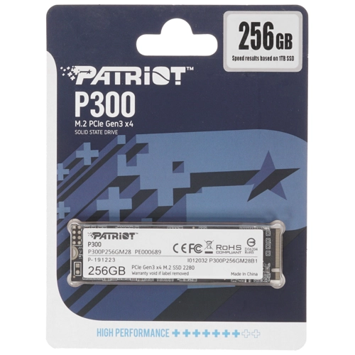 Твердотельный накопитель Patriot PCI-E x4 256Gb P300P256GM28 P300 M.2 2280 P300P256GM28 P300P256GM28