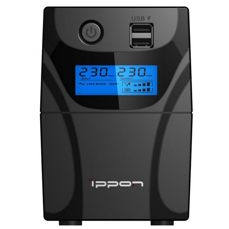 Источник бесперебойного питания Ippon Back Power Pro II 600 line-interactive, 600VA/360W, 4*IEC320 1030300 1030300 #1