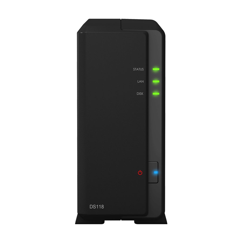 СХД Synology DS118 Realtek RTD1296 4C 1.4GHz,1GB DDR4,1*2.5"/3.5" SATA HDD/SSD,1GbE,2*USB3.2,iSCSI,2xIPcam(upto 15),1xPS DS118 DS118