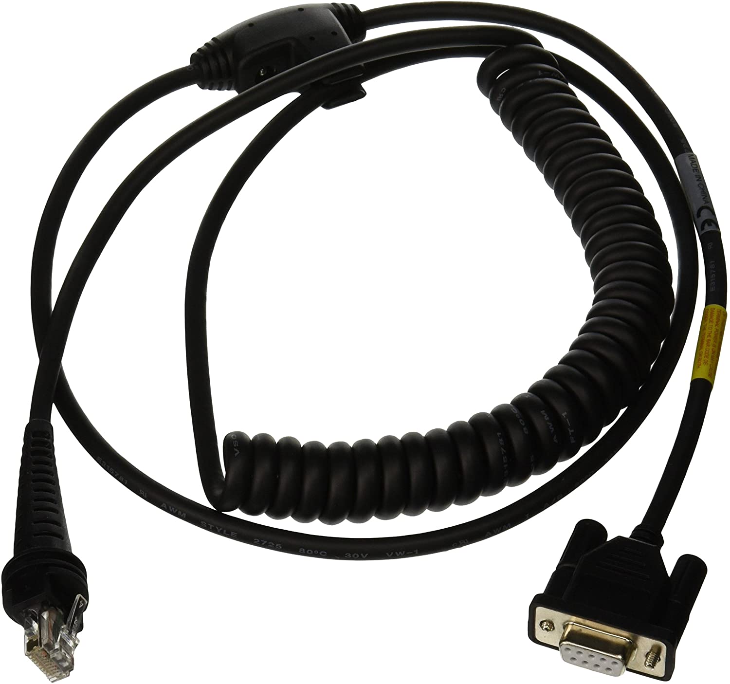 Кабель интерфейсный Honeywell CBL-020-300-C00 Cable: RS232 (5V signals), black, DB9 Female, 3m (9.8?), coiled, 5V external power with option for host power on pin 9 CBL-020-300-C00 CBL-020-300-C00