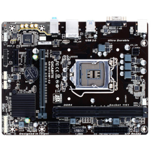 Материнская плата Gigabyte GA-H110M-S2 DDR3 LGA 1151,H110,DDR3,SATAIII,PCI-E,GBL,D-Sub,mATX,RTL GA-H110M-S2