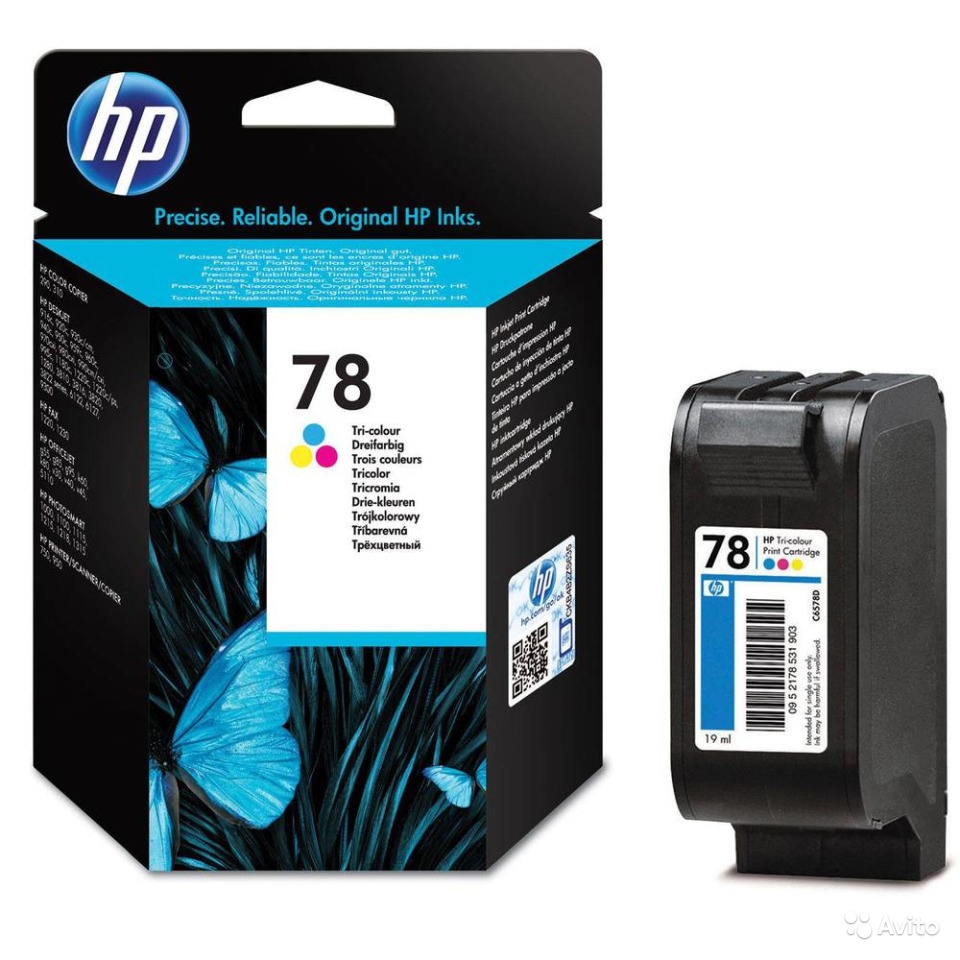 Картридж HP №78 C6578D цветной DJ930/950/959/970/980/990/1220 C6578D
