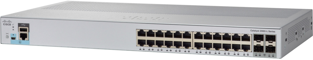 Коммутатор Cisco Catalyst 2960L 24 port GigE, 4 x 10G SFP+, LAN Lite WS-C2960L-24TQ-LL WS-C2960L-24TQ-LL