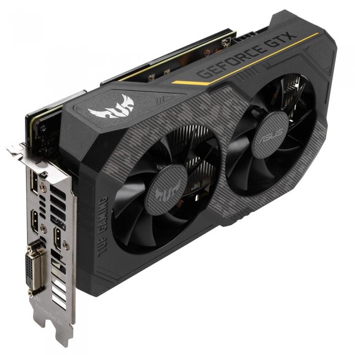 Видеокарта ASUS GeForce GTX 1660 Ti TUF GAMING OC 6GB GDDR6/192bit/DVI-D/2xHDMI/DP/RTL TUF-GTX1660TI-O6G-EVO-GAMING TUF-GTX1660TI-O6G-EVO-GAMING