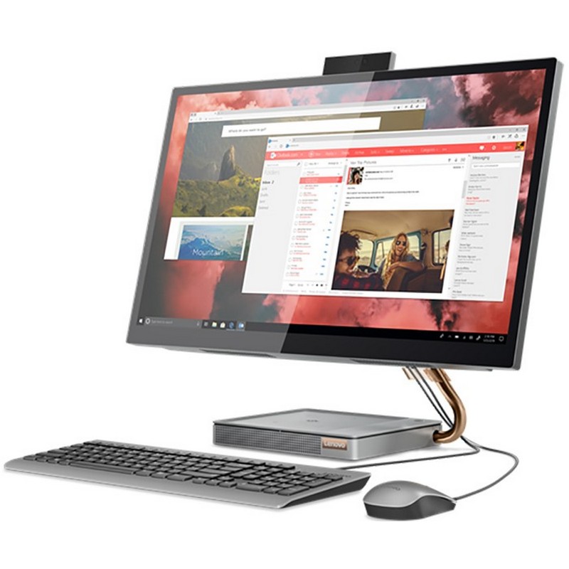 Моноблок Lenovo IdeaCentre AIO 5 24IOB6 23.8'' FHD(1920x1080) IPS/Intel Core i5-11400T 1.30GHz Hexa/8GB/256GB SSD/GF MX450 2GB/noDVD/WiFi/BT5.0/noCR/KB+MOUSE(USB)/W10H/1Y/GREY F0G3001MRK F0G3001MRK