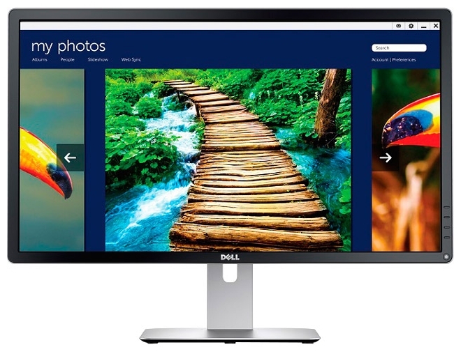 Монитор Dell 24" P2415Q IPS, 3840x2160, 6ms, 300 cd/m2, DCR 2M:1, HDMI (MHL), DP, mini DP, USBhub, HAS, Pivot 2415-1705 2415-1705
