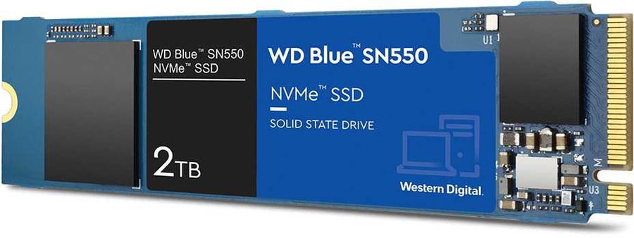 Твердотельный накопитель WD PCI-E x4 2Tb WDS200T2B0C Blue SN550 M.2 2280 WDS200T2B0C WDS200T2B0C