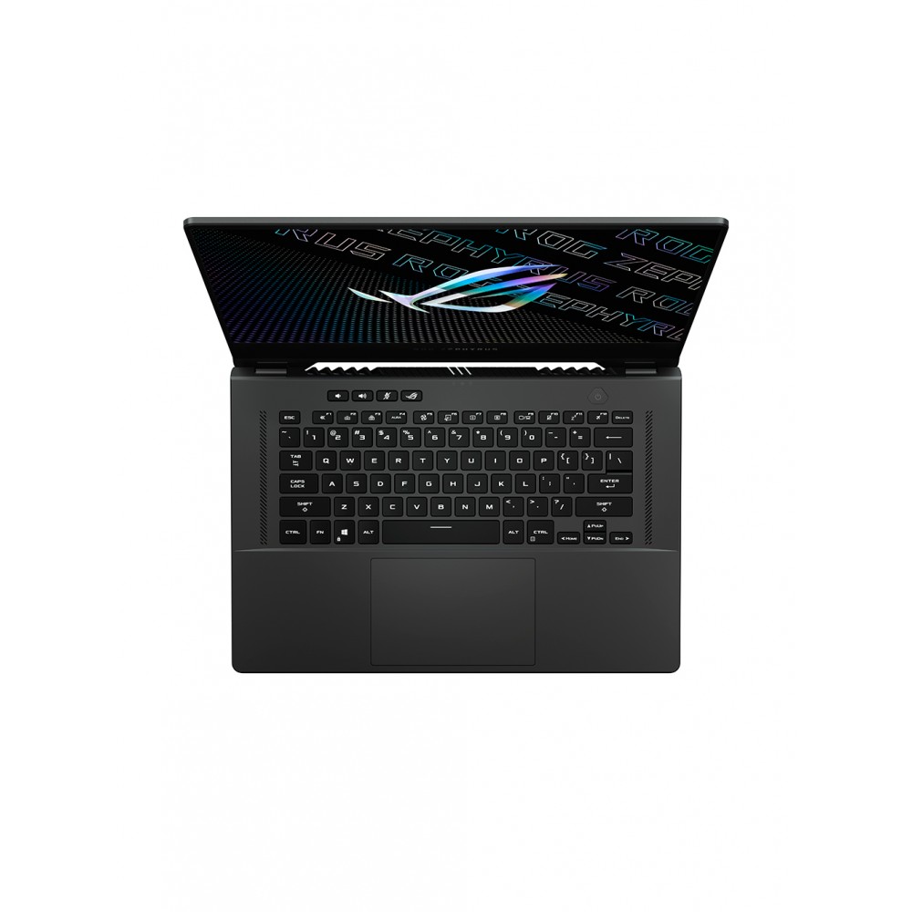 Ноутбук ASUS ROG GA503QM-HQ157T ZEPHYRUS +backpack 15.6"(2560x1440 (матовый, 165Hz) IPS)/AMD Ryzen 9 5900HS(3.1Ghz)/16384Mb/512PCISSDGb/noDVD/Ext:nVidia GeForce RTX3060(6144Mb)/BT/WiFi/war 1y/1.9kg/Eclipse Gray/W10 90NR04X2-M04140 90NR04X2-M04140