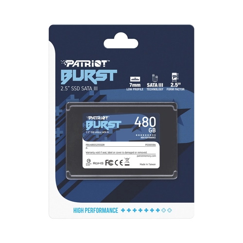 Твердотельный накопитель Patriot SSD SATA III 480Gb Burst 2.5" PBU480GS25SSDR PBU480GS25SSDR #3