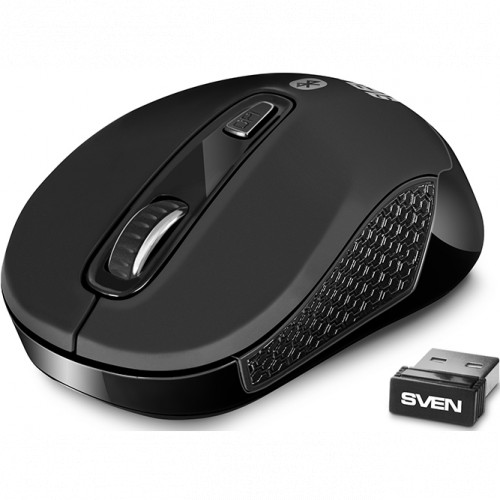 Беспроводная мышь Sven RX-575SW чёрная (бесш. кл., Bluetooth, 2,4 GHz, 3+1кл. 800-1600DPI, блист.) SV-017958 SV-017958