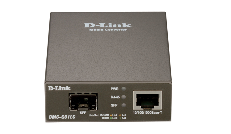 Медиаконвертер D-Link Media Converter with 1 100/1000Base-T port and 1 1000Base-X SFP port DMC-G01LC/C1A DMC-G01LC/C1A