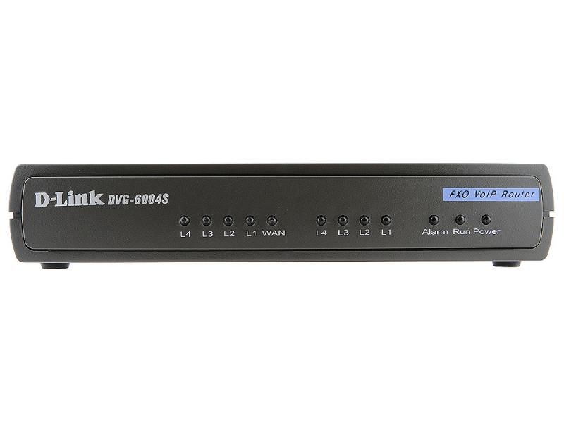 Голосовой шлюз D-Link VoIP Gateway with 4 FXO ports, 1 10/100Base-TX WAN port, and 2 10/100Base-TX LAN ports DVG-6004S DVG-6004S