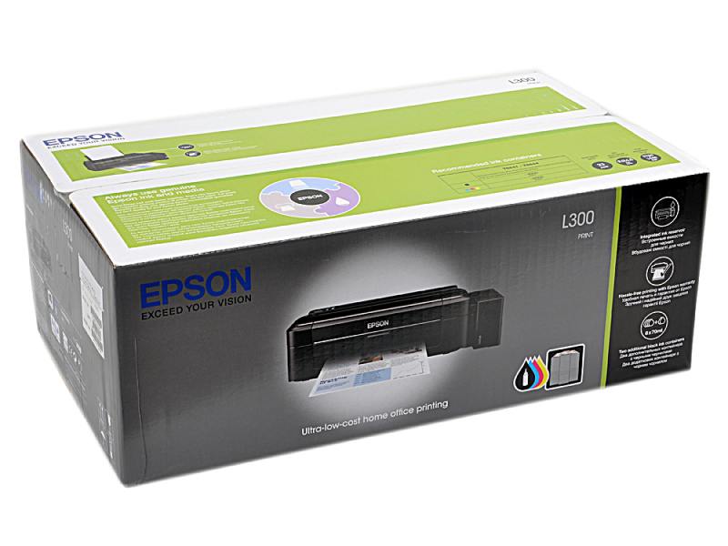 Принтер Epson L300  (принтер А4, 5760x1440 dpi, 33 стр/мин (ч/б А4), 15 стр/мин, USB) (C11CC27302) C11CC27302