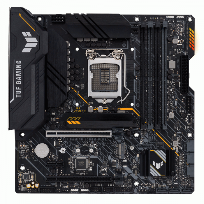 Материнская плата ASUS TUF GAMING B560M-PLUS, LGA1200, B560, 4*DDR4, DP,HDMI, , SATA3,RAID, Audio, Gb LAN, USB 3.2*6, USB 2.0*6, COM*1 , mATX TUF GAMING B560M-PLUS TUF GAMING B560M-PLUS