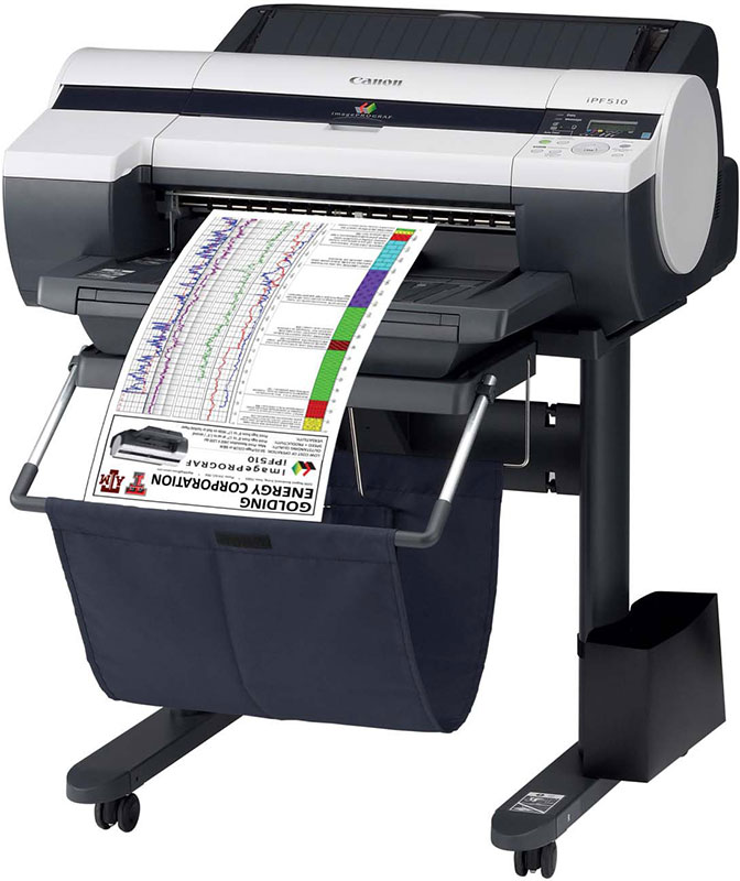 Плоттер Canon iPF510 17"/432mm, 5 colors(макс.объём-130мл), 2400x1200dpi, 192Mb, HP-GL/2, полистовая подача, USB/LAN 2158B003 2158B003