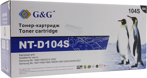 Тонер-картридж G&G для Samsung ML-1660/1661/1665 SCX-3200/3205/3207/3210/3217 (1500стр) NT-D104S NT-D104S