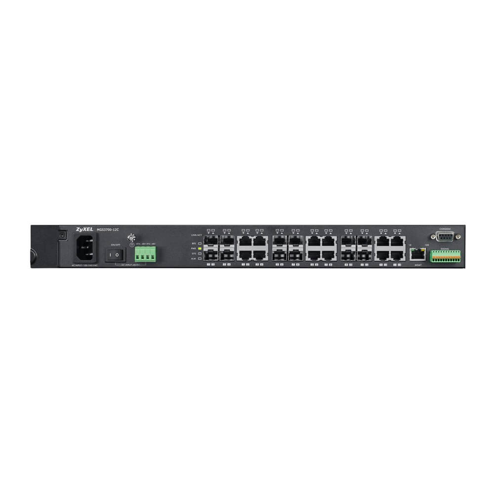 Коммутатор ZYXEL MGS3700-12C, L2, 12xCombo (SFP/RJ-45), питание AC/DC MGS3700-12C-EU01V1F MGS3700-12C-EU01V1F