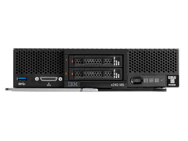 Blade-сервер Lenovo Flex System x240 M5, Xeon 12C E5-2670v3 120W 2.3GHz/2133MHz/30MB, 1x16GB, O/Bay 2.5in SAS 9532J2G 9532J2G