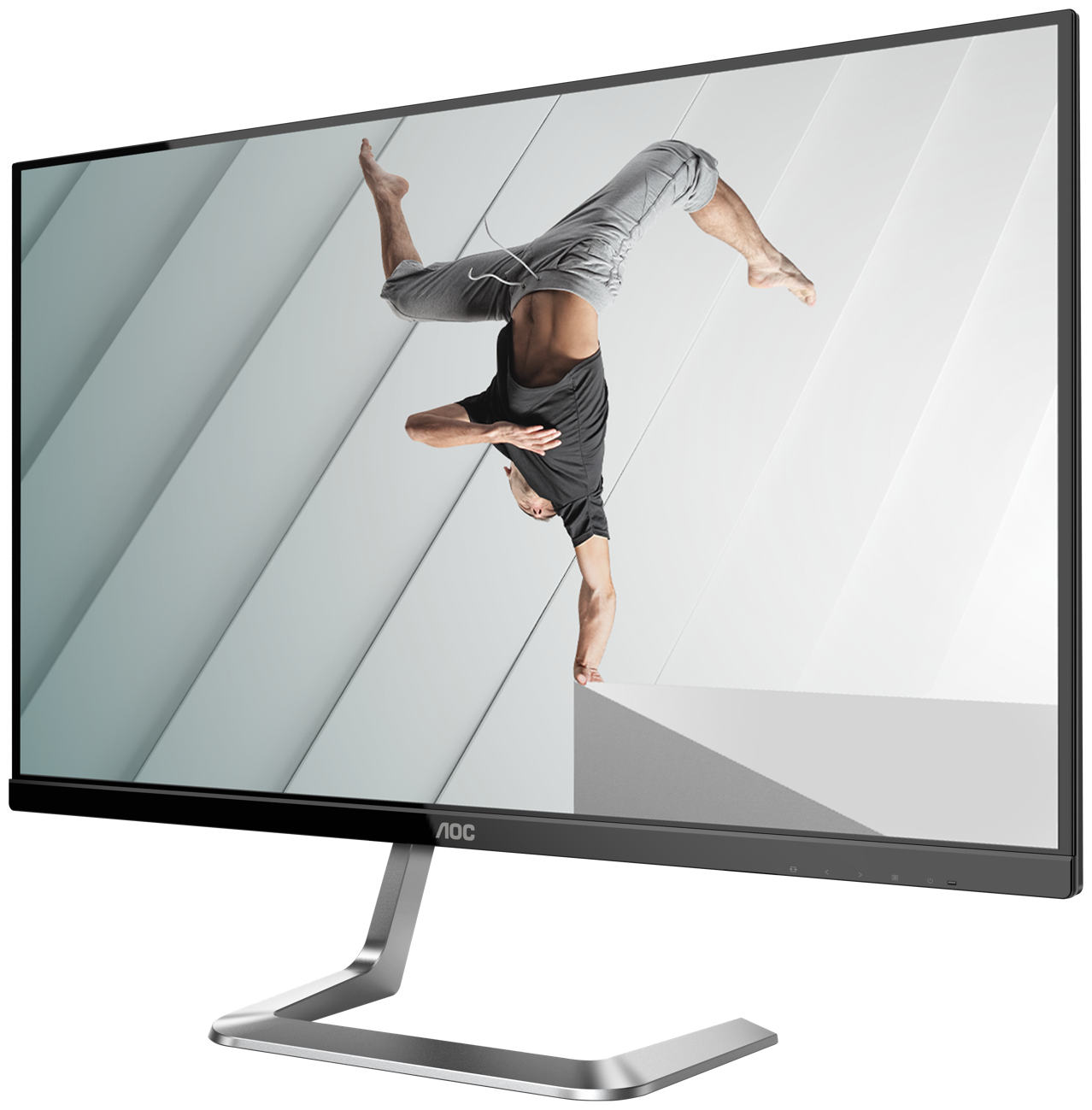 Монитор AOC 27" Silver-Black PORSCHE design (IPS, 2560x1440, 75Hz, 5 ms, 178°/178°, 350 cd/m, 50M:1, +2xHDMI 1.4) Q27T1 Q27T1 #1