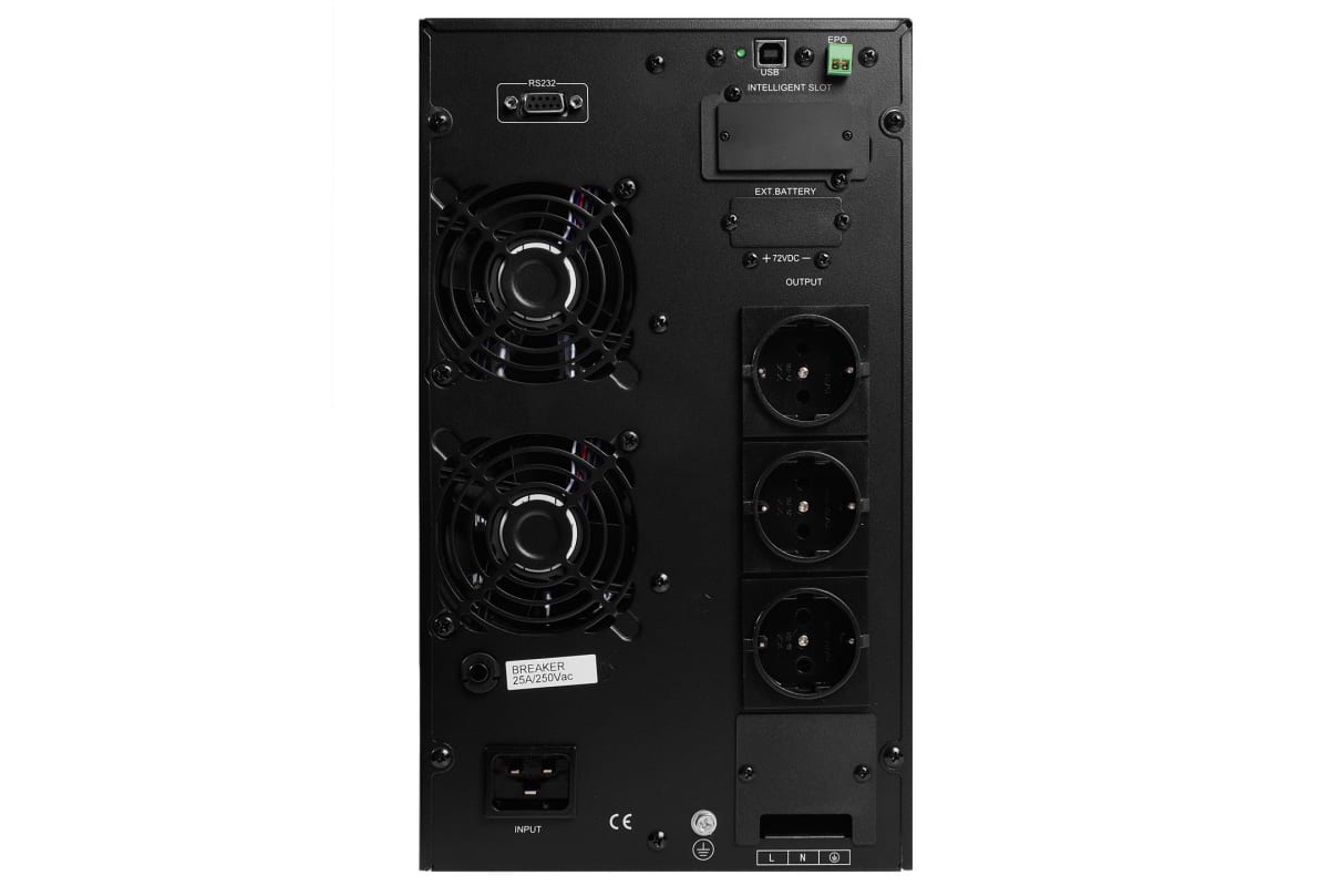 Источник бесперебойного питания Powerman Online 3000VA/2400W, 220V, Tower, Out: 3xShuko, Black ONLINE3000 ONLINE3000 #3