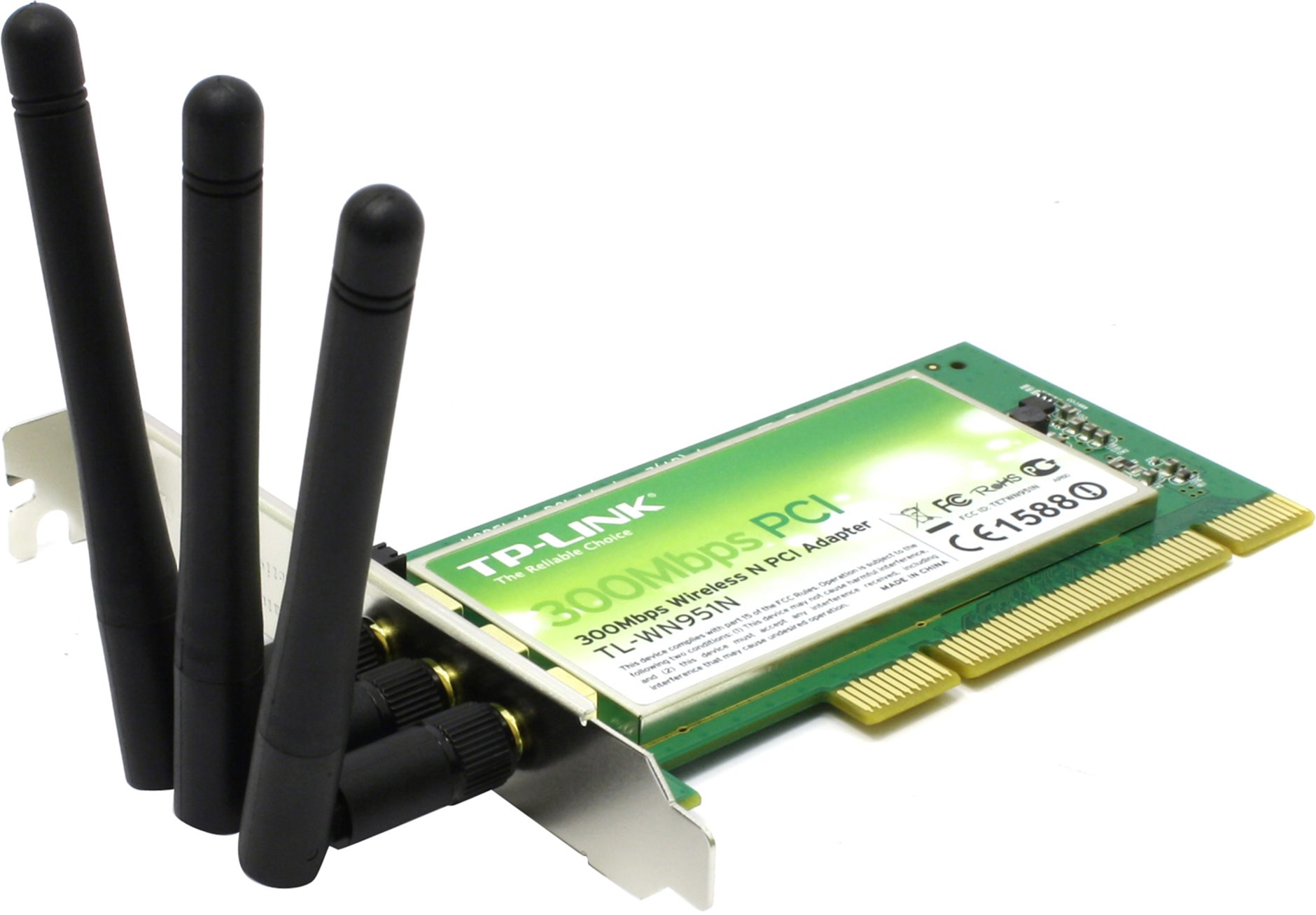 Сетевая карта TP-Link 150ac, 802.11n/g/b, 1 съёмная антенна 4 дБи TL-WN951N TL-WN951N