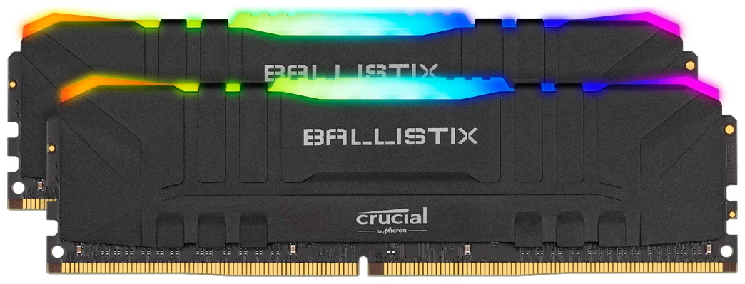 Оперативная память Crucial Ballistix Black RGB DDR4 16Gb (2x8Gb) 3200 Mhz pc-25600 BL2K8G32C16U4BL BL2K8G32C16U4BL