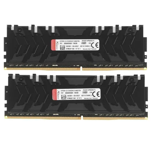Модуль памяти Kingston 16GB DDR4 3200 DIMM XMP HyperX Predator Black RGB Gaming Memory Non-ECC, CL16, 1.35V, Kit (2x8GB), RTL  (283877) HX432C16PB3AK2/16 HX432C16PB3AK2/16