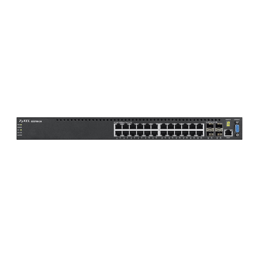 Коммутатор ZYXEL управляемый L2+ 24 Gigabit Ethernet и 4 SFP-слота GS3700-24-ZZ0101F GS3700-24-ZZ0101F