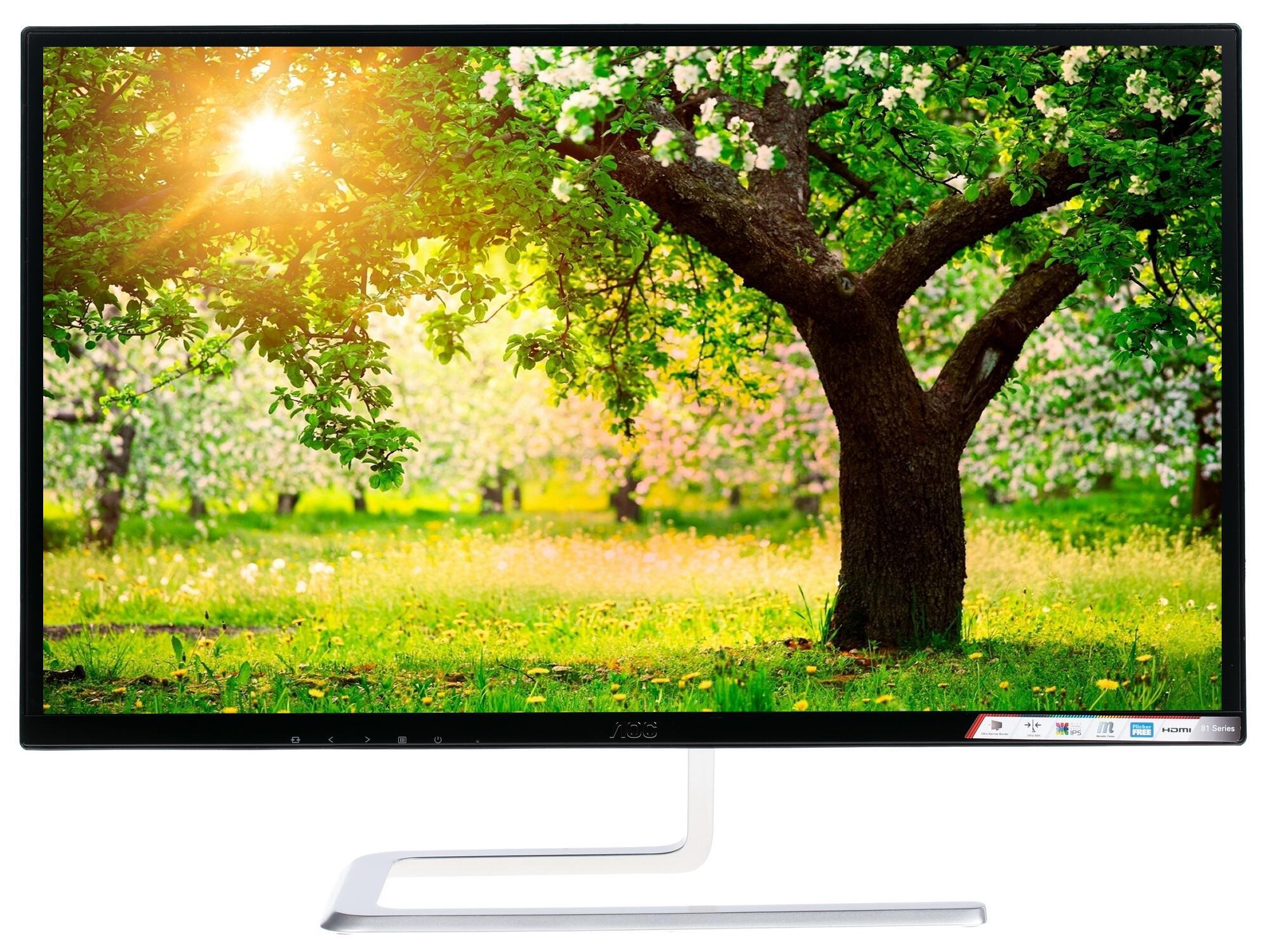 Монитор AOC 27" I2781FH Silver-Black (AH-IPS, LED, LCD, 1920x1080, 4 ms, 178°/178°, 250 cd/m, 50M:1, +2xHDMI)  I2781FH I2781FH