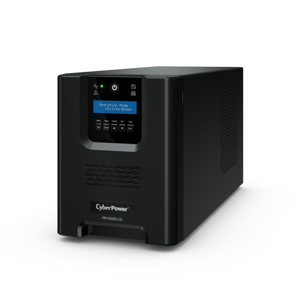 Источник бесперебойного питания CyberPower Line-Interactive, 1500VA/1350W, 8 IEC-320 С13 розеток, USB&Serial, SNMPslot, LCD дисплей, Black PR1500ELCD PR1500ELCD