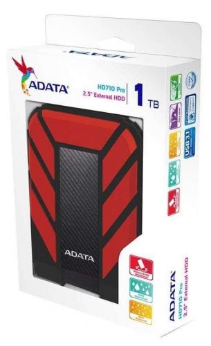 Внешний жёсткий диск ADATA AHD710P-1TU31-CRD 1TB,HD710 Pro, 2,5",USB 3.1,красный AHD710P-1TU31-CRD AHD710P-1TU31-CRD