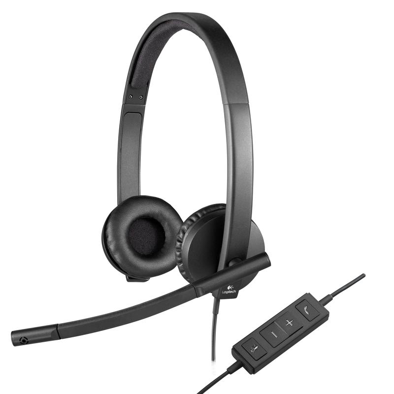 Гарнитура Logitech Headset H570E USB Stereo черный 981-000575 981-000575 #1