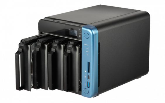 Сетевой RAID-накопитель QNAP 4 отсека для HDD, 2 HDMI-порта. Intel Celeron J3455 1,5 ГГц, 4 ГБ. TS-453B-4G TS-453B-4G