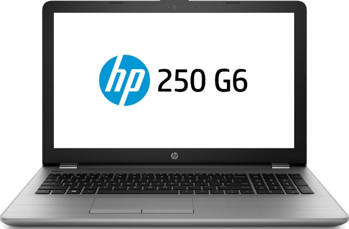 Ноутбук HP 250 G6 Core i3-7020U 2.3GHz,15.6" FHD (1920x1080) AG,8Gb DDR4(1),256Gb SSD,DVDRW,31Wh,2.1kg,1y,Silver,Win10Pro 4LT09EA