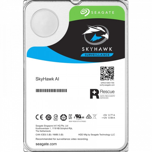 Жёсткий диск Seagate ST12000VE001 12TB,SkyHawk,Al,SATA,7200 rpm,256Mb buffer ST12000VE001 ST12000VE001